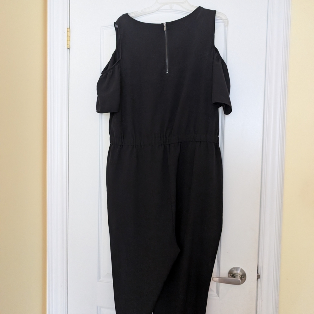 Reitmans Xl Black Jumpsuit With Shoulder Cut Outs - Picture 7 of 9